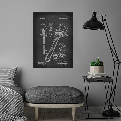 Wrench - Patent by E. Peterson... by Nerdiful Art | Displate