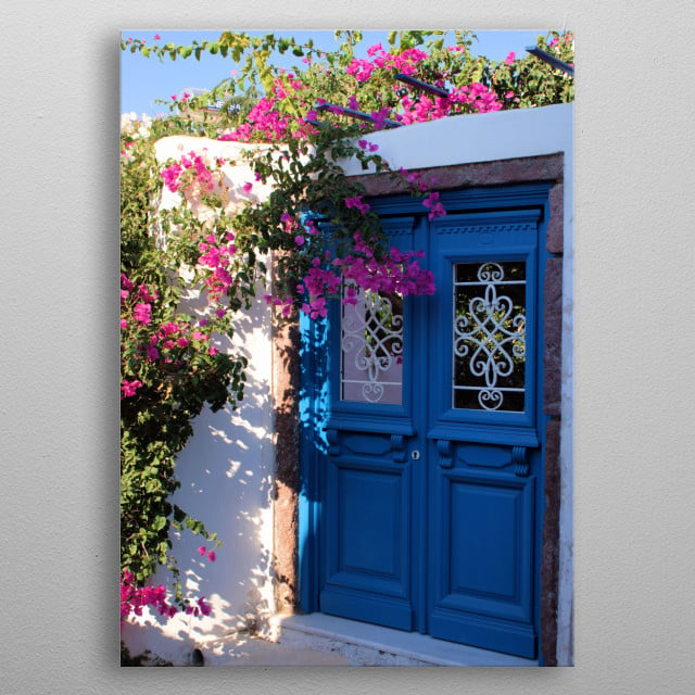 Greek Santorini Doors by brian raggatt | Displate