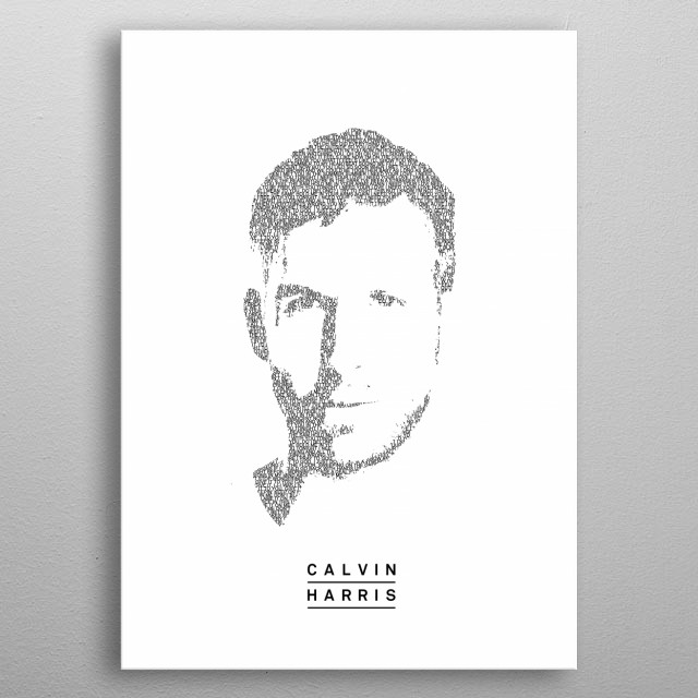 Calvin Harris The Portrait Co Celebrities Poster Print Metal