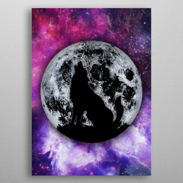 Wolf howling at the moon by Cornel Vlad | Displate