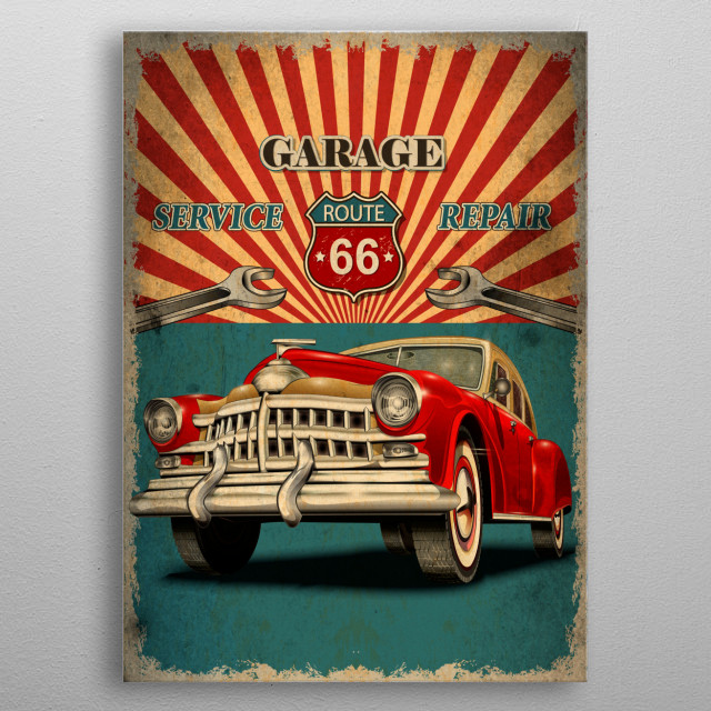 Vintage Garage Vintage Posters Poster Print Metal Posters