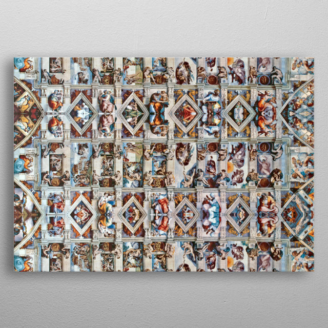 The Ceiling Of The Sistine Cha Paintings Poster Print Metal