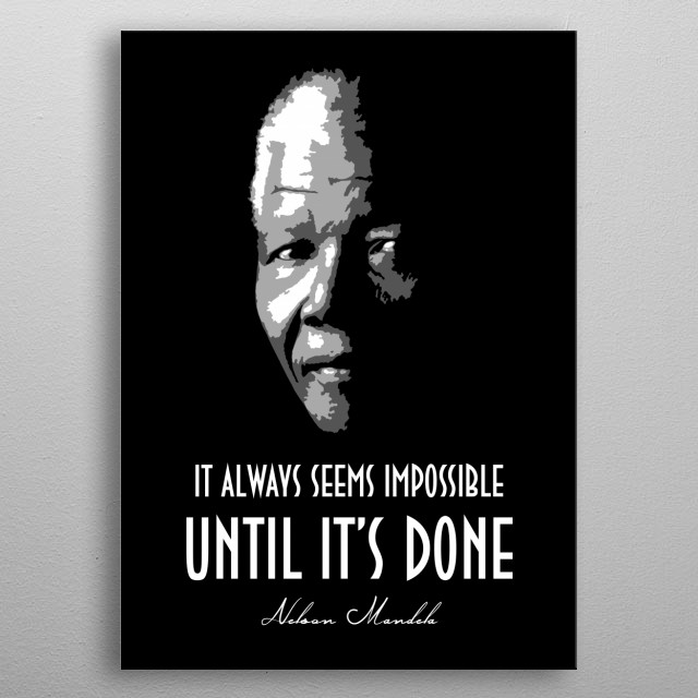 Nelson Mandela Mancave Poster Print | Metal Posters - Displate