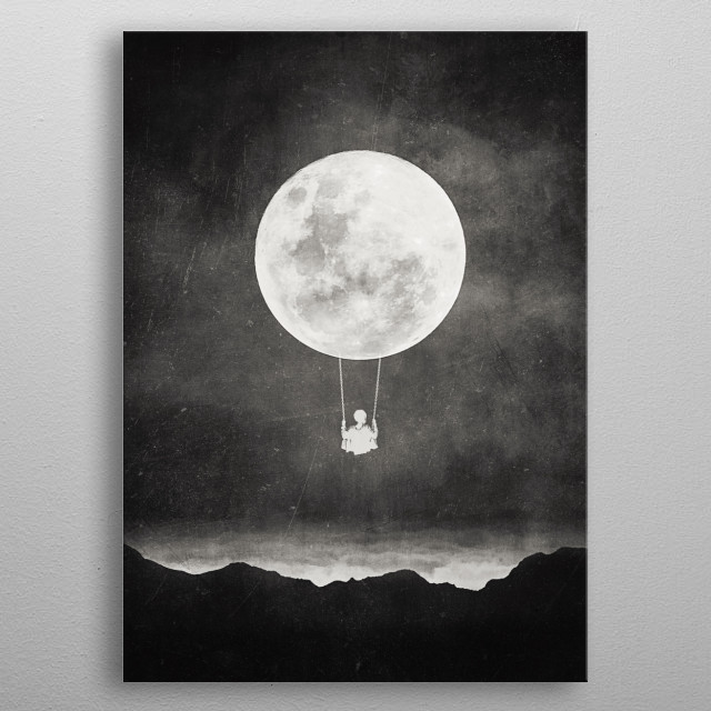 Moon Swing By Seam Less Metal Posters Displate