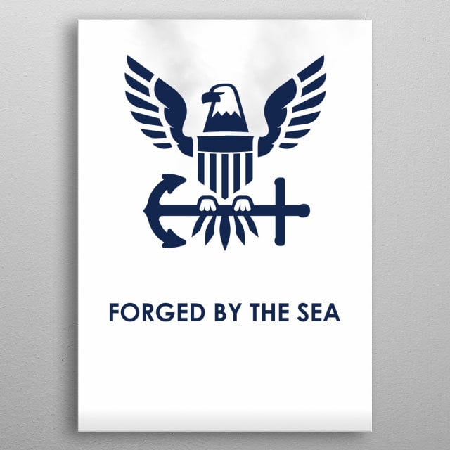 navy forged by the sea pt shirt