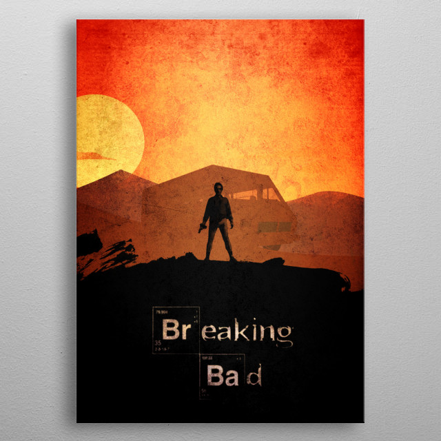 Walter White Breaking Bad Tv Shows Poster Print Metal