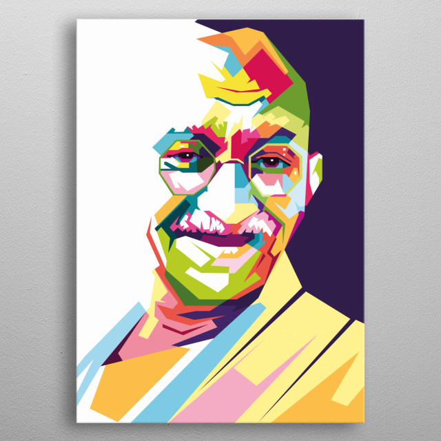 Mahatma Gandhi WPAP ART Pop Art Poster Print | metal posters - Displate