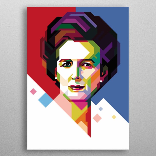 Margaret Thatcher By Ical Said Wpap Metal Posters Displate - 