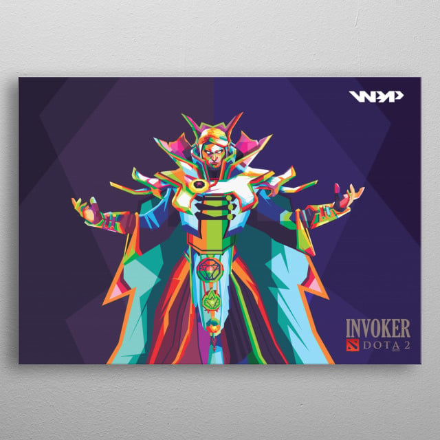 Wpap Invoker Dota 2 Pop Art Poster Print Metal Posters