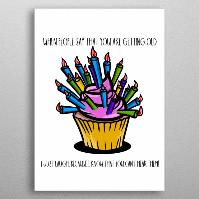 Funny Birthday Cupcake Pop Art Poster Print Metal Posters Displate