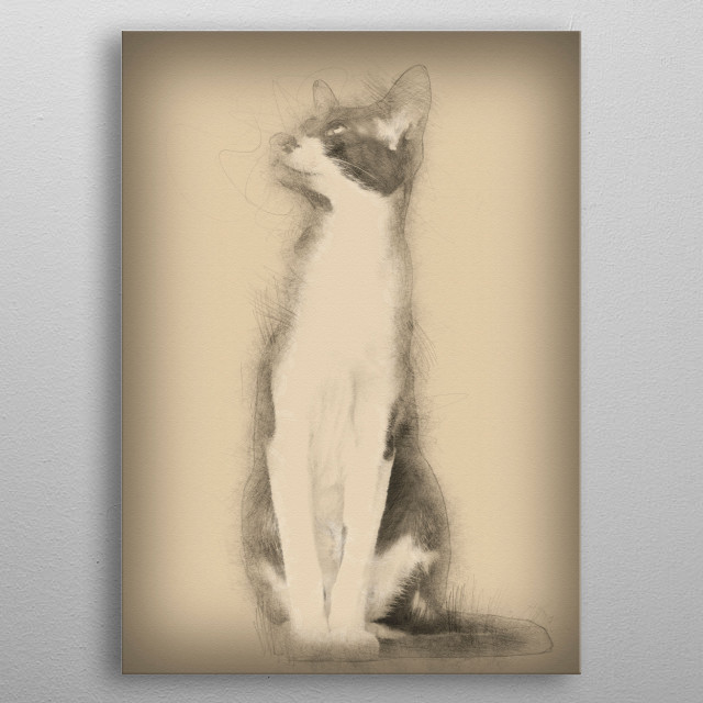 Oriental Shorthair Sitting Animals Poster Print Metal Posters