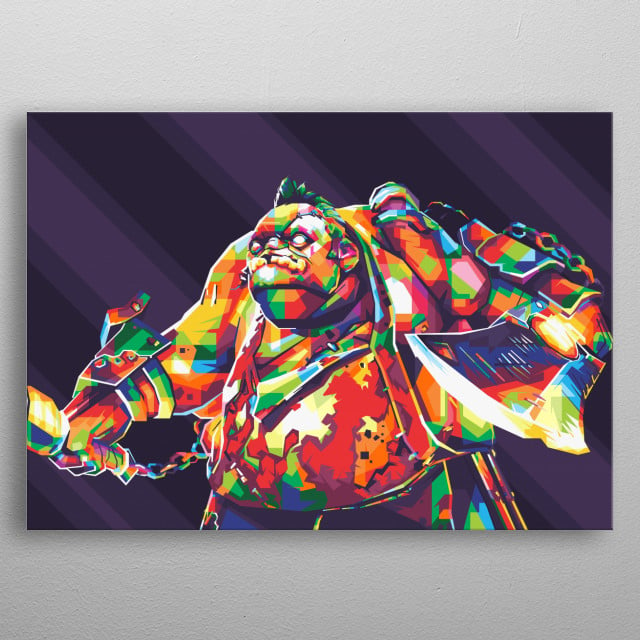 Pudge Dota 2 Wpap Pop Art Poster Print Metal Posters