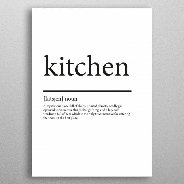 Kitchen Text Art Poster Print Metal Posters Displate