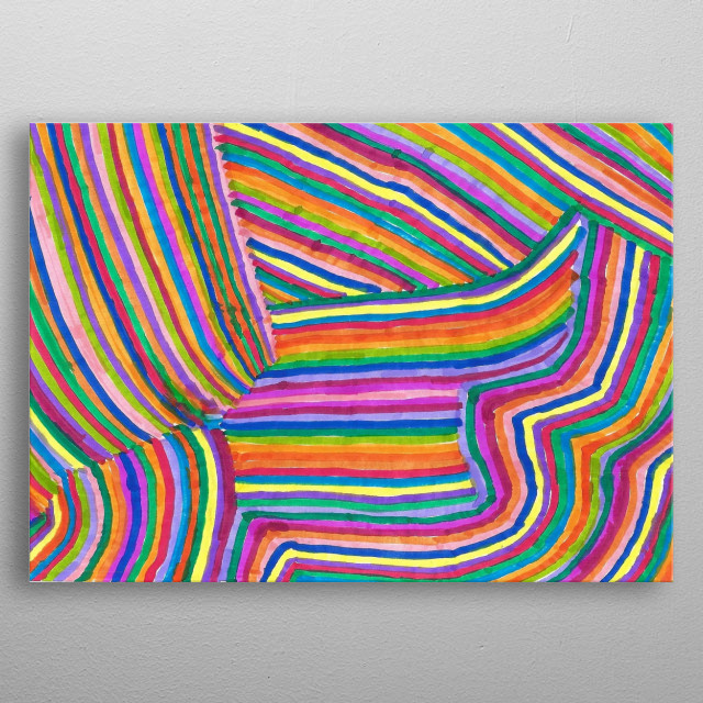 Life Is Colorfull Abstract Poster Print Metal Posters Displate