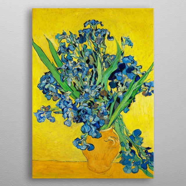 Vase With Irises Paintings Poster Print Metal Posters Displate