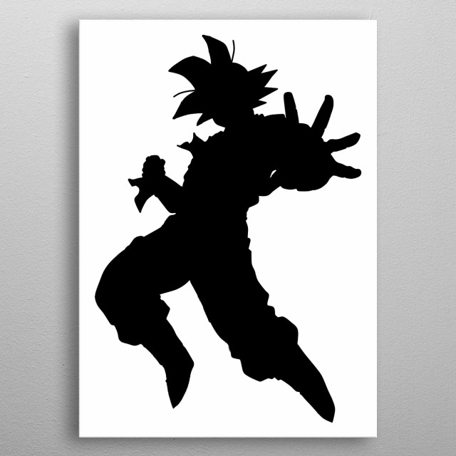 Goku Black And White Dbz By Dwellberry Metal Posters