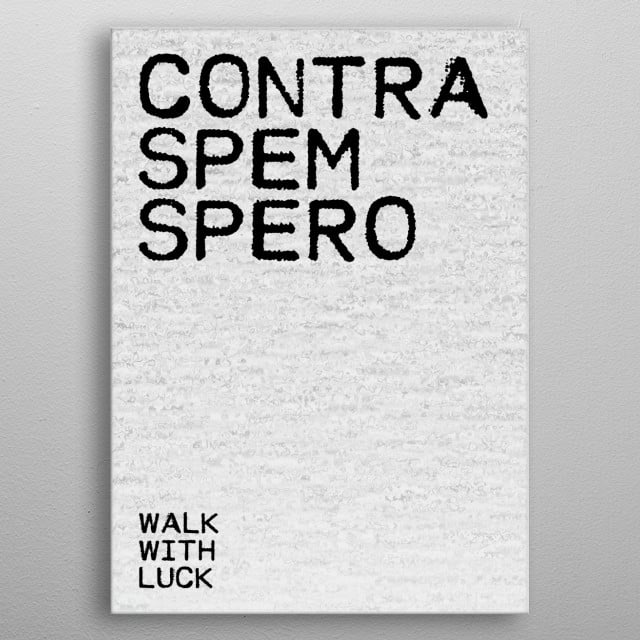 Walk With Luck Text Art Poster Print Metal Posters Displate