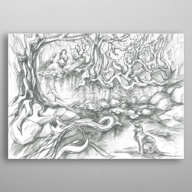 Abandoned Garden Floral Poster Print Metal Posters Displate