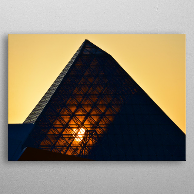 Sun And Pyramid Inspirational Poster Print Metal Posters