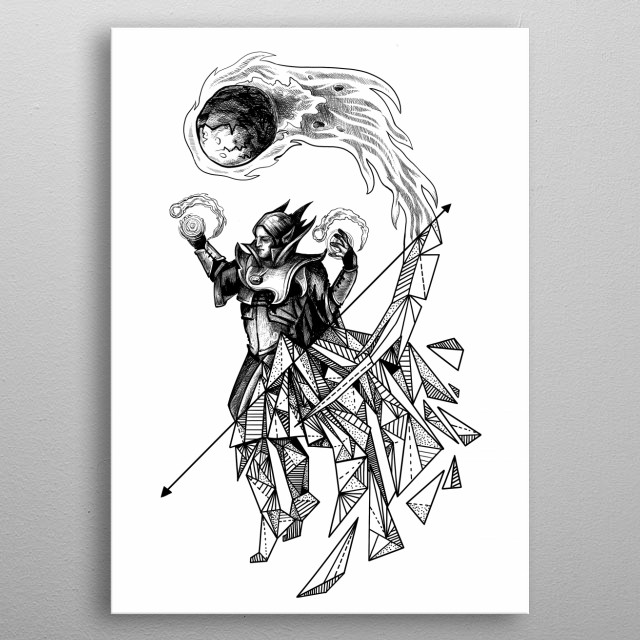 Invoker Dota 2 Abstract Poster Print Metal Posters Displate