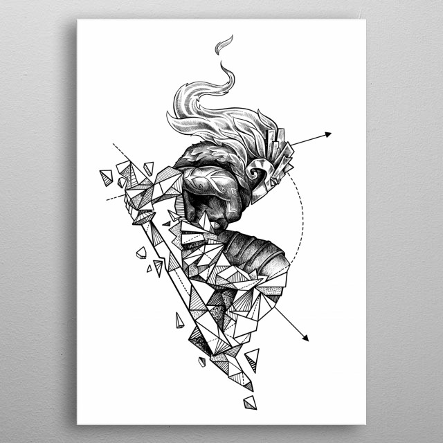 Juggernaut Dota 2 Abstract Poster Print Metal Posters