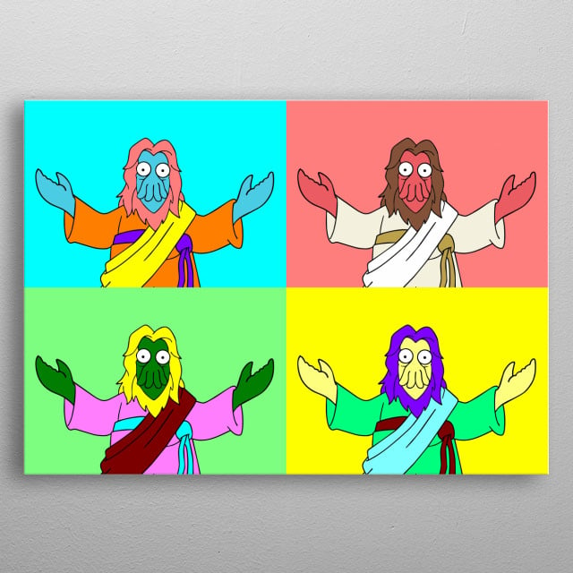 Jesus Zoidberg Pop Art Pop Art Poster Print Metal Posters