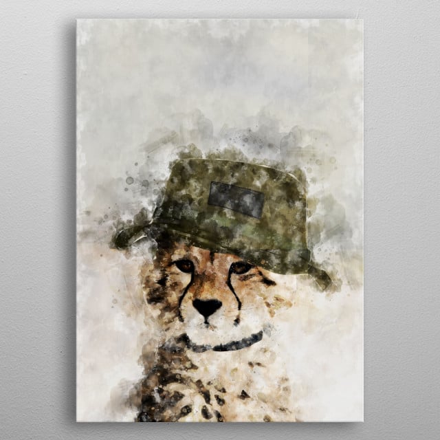 Baby Cheetah Poster Safari Nature Poster Print Metal Posters