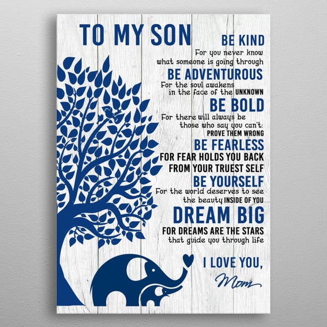 To My Son Animals Poster Print Metal Posters Displate