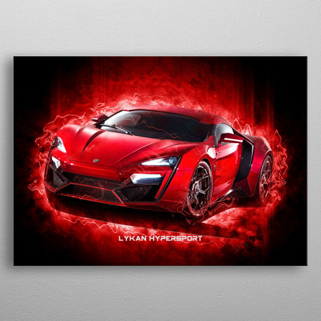 Lykan Hypersport Cars Poster Print Metal Posters Displate
